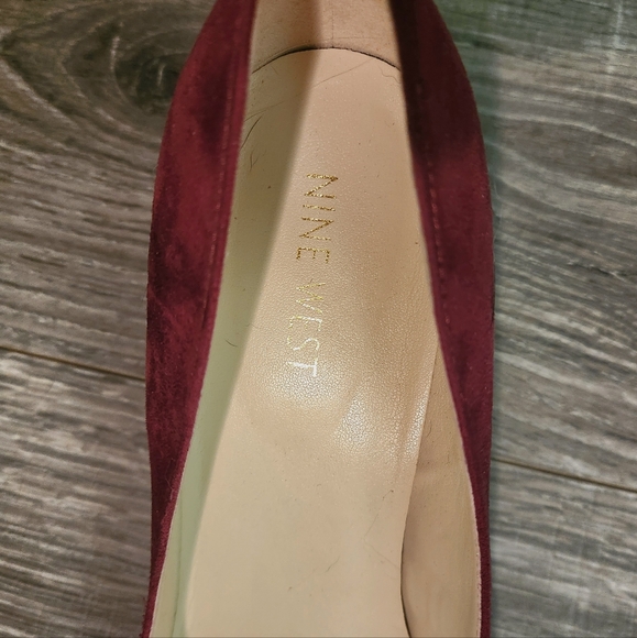 Nine West Burgundy Suede Pumps - Picture 2 of 3
